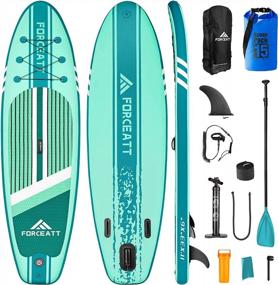 img 4 attached to Forceatt 10'2" & 11' Inflatable Stand Up Paddle Board SUP - Max Weight 310 Lbs, Floatable 64"-85" Paddles, Double Quick Hand Pump And 15L Waterproof Bag.