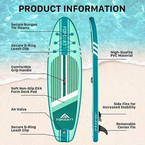 img 3 attached to Forceatt 10'2" & 11' Inflatable Stand Up Paddle Board SUP - Max Weight 310 Lbs, Floatable 64"-85" Paddles, Double Quick Hand Pump And 15L Waterproof Bag.