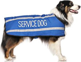 img 4 attached to 🐕 Dexil Limited Service Dog Blue Warm Coats: Waterproof, Reflective, Fleece Lined, Do Not Disturb - Prevent Accidents with Advanced Warning (L-XL Size, Back 23")