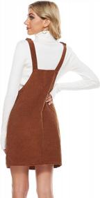 img 2 attached to Stylish Corduroy Women'S A-Line Jumper Pinafore Mini Dress Skirt With Bib Overall Design