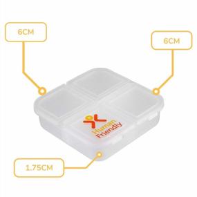 img 1 attached to 5 Pack Pill Box Organizer Case: Portable Travel Container With Moisture-Proof Compartments For Vitamin, Fish Oil & Supplements By HumanFriendly - Medication Reminder