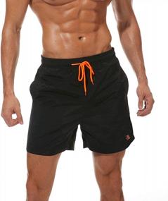 img 4 attached to Quick-Drying Waterproof Swim Shorts For Men With Breathable Mesh Lining - JustSun Beachwear