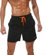 quick-drying waterproof swim shorts for men with breathable mesh lining - justsun beachwear logo