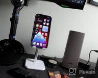 img 1 attached to 📱 apiker Cell Phone Stand - Adjustable Height Angle, Anti-Slip Weighted Base - Compatible with iPhone 13 12 Pro Max/Mini/XS/XR, All 4-7.9 inch Devices - White review by Michael Burdette