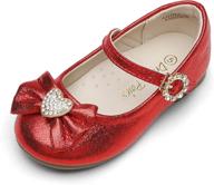 angel 22 rhinestone buckle ballerina toddler girls' shoes ~ flats логотип