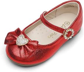 img 4 attached to ANGEL 22 Rhinestone Buckle Ballerina Toddler Girls' Shoes ~ Flats