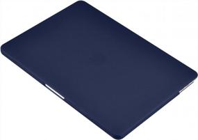 img 1 attached to MacBook Pro 16 Inch With Touch Bar & USB-C Case Cover - Navy Blue Smooth Matte Hard Shell Compatible For 2019 2020 Release Model A2141