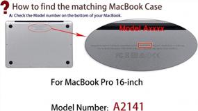 img 3 attached to MacBook Pro 16 дюймов с сенсорной панелью и чехлом USB-C — темно-синий гладкий матовый жесткий корпус, совместимый с моделью выпуска 2019 г. 2020 г. A2141