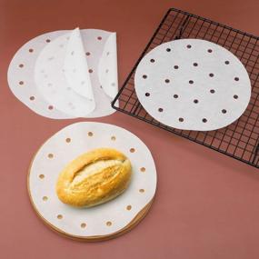 img 1 attached to 100Pcs 7In Air Fryer White Filter Paper Perforated Parchment Paper Bamboo Steamer Papers - Beasea Air Fryer Round
