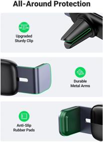 img 1 attached to 🚗 UGREEN Car Vent Phone Mount - Air Vent Clip Holder Compatible with iPhone 13 12 Pro Max 11 SE XS 8 7, Samsung Galaxy S22 Ultra S21 S10 Note 10, and More