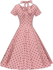 img 3 attached to GownTown Womens Vintage Rockabillty Stretchy Women's Clothing ~ Dresses