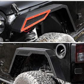 img 1 attached to Upgrade Your Jeep'S Style & Protection With OEdRo Front & Rear Fender Flares - 2007-2018 JK & JKU Compatible