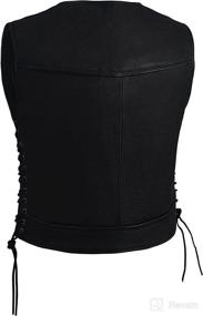 img 3 attached to 🏻 Bold & Stylish: True Element Women's Side Laced Leather Motorcycle Vest (Black, XS-3XL)