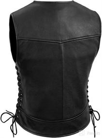 img 1 attached to 🏻 Bold & Stylish: True Element Women's Side Laced Leather Motorcycle Vest (Black, XS-3XL)