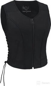 img 4 attached to 🏻 Bold & Stylish: True Element Women's Side Laced Leather Motorcycle Vest (Black, XS-3XL)