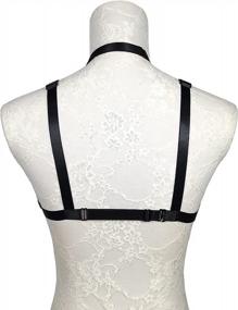 img 1 attached to Edgy And Intricate: JELINDA'S Hollow Out Harness Bra - Perfect For Gothic And Punk Fashionistas!