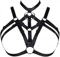 edgy and intricate: jelinda's hollow out harness bra - perfect for gothic and punk fashionistas! logo