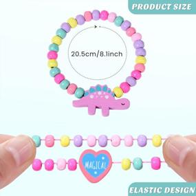 img 3 attached to Colorful And Adorable Toddler Bracelets: Lorfancy'S 12-Piece Beaded Collection For Princess Parties And Friendship Jewelry