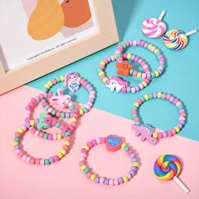 img 1 attached to Colorful And Adorable Toddler Bracelets: Lorfancy'S 12-Piece Beaded Collection For Princess Parties And Friendship Jewelry