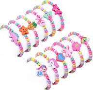 colorful and adorable toddler bracelets: lorfancy's 12-piece beaded collection for princess parties and friendship jewelry logo