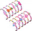 colorful and adorable toddler bracelets: lorfancy's 12-piece beaded collection for princess parties and friendship jewelry logo