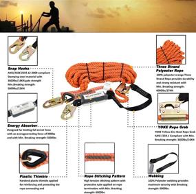 img 2 attached to Secure Your Safety With WELKFORDER'S 50FT Vertical Lifeline Assembly For Fall Protection
