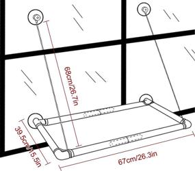 img 2 attached to 🐱 FUAMEY Cat Hammock: Premium Indoor Cat Window Perch with Heavy Duty Suction Cups for 55 lbs Capacity