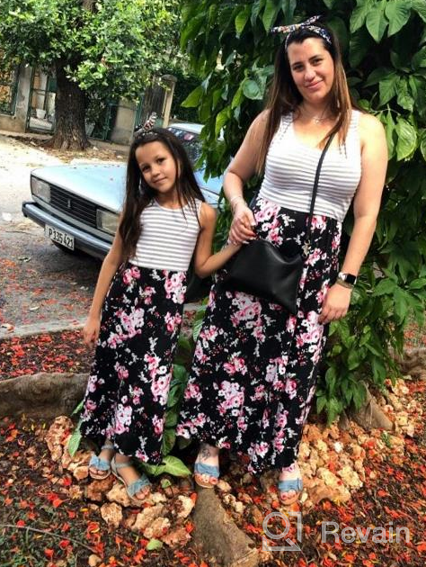 img 1 attached to 👗 Geckatte Mommy and Me Dresses: Casual Floral Family Matching Maxi Dresses for Summer Outfits review by Roman Niko