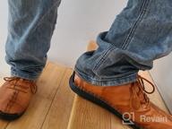 img 1 attached to Stylish Light Brown Men's Shoes with Non-Slip Loafers and Fashionable Stitching review by Ryan Mosqueda