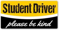 🚗 student driver sticker - safe and non-embarrassing vinyl decal for new drivers (3.75 x 7.5 inch) логотип