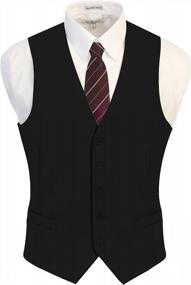 img 3 attached to Gioberti Men'S Formal Suit Vest: Perfect For Business Or Casual Dress