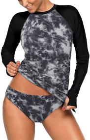 img 4 attached to REKITA Womens Rashguard Tankini Swimsuit Women's Clothing : Swimsuits & Cover Ups