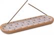 mango wood incense burner holder tray for sticks - home decor ash catcher moonshine folkulture logo