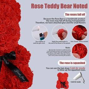 img 2 attached to Valentine'S Day Gift Box: 10 Inch Rose Teddy Bear For Mothers, Anniversaries & Birthdays!