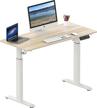 🖥️ shw memory preset electric height adjustable standing desk, 48 x 24 inches, maple - ergonomic workstation for improved productivity and comfort logo