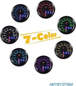 img 2 attached to 🌡️ HOTSYSTEM 7 Color Water Coolant Temperature Gauge Kit 100-300°F Pointer & LED Digital Readouts 2-1/16" 52mm Black Dial Car Truck (Fahrenheit) – Enhanced SEO