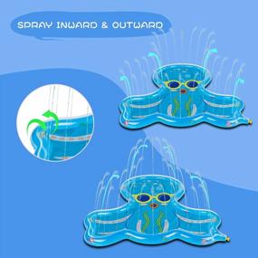 img 1 attached to 68'' Octopus Sprinkler Play Mat For Girls/Kids: Fun Summer Outside Activities With BATURU Splash Fountain!