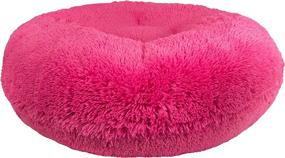 img 3 attached to 🐾 BESSIE AND BARNIE Signature Luxury Shag Extra Plush Faux Fur Bagel Pet/Dog Bed: Ultimate Comfort for Dogs of All Sizes!