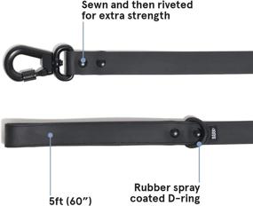 img 2 attached to Get A Grip With Barkbox Large Black Dog Leash - 1In. X 5Ft.