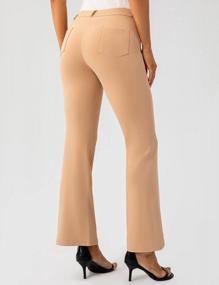 img 3 attached to Women'S Bootcut Yoga Dress Pants - Stretch Work Slacks Pull-On Trousers With Pockets