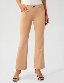img 1 attached to Women'S Bootcut Yoga Dress Pants - Stretch Work Slacks Pull-On Trousers With Pockets