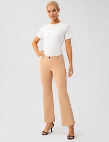 img 2 attached to Women'S Bootcut Yoga Dress Pants - Stretch Work Slacks Pull-On Trousers With Pockets