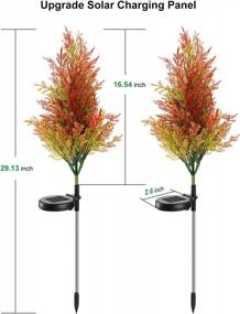 img 1 attached to 2022 Upgraded Outdoor Solar Tree Lights - Waterproof IP67, Auto On/Off Pathway Stakes Pine Xmas Decor 2 Pack