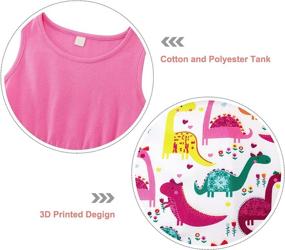 img 1 attached to Dinosaur Sleeveless Sundress for Twirling Girls: Playwear that Combines Style and Fun with Dresses