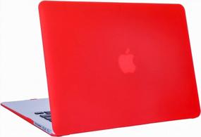 img 1 attached to Se7Enline MacBook Air 11 Inch Case A1465/A1370 - Hard Shell Case With Sleeve Bag, Keyboard Cover, Screen Protector, And Dust Plug - Red - Compatible With 2010-2016 MacBook Air Laptops