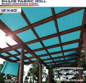 img 3 attached to 95% UV Block Shade Fabric Roll - Windscreen4Less Turquoise Green Sunblock Shade Cloth 12Ft X 40Ft