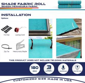 img 1 attached to 95% UV Block Shade Fabric Roll - Windscreen4Less Turquoise Green Sunblock Shade Cloth 12Ft X 40Ft