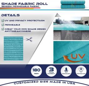 img 2 attached to 95% UV Block Shade Fabric Roll - Windscreen4Less Turquoise Green Sunblock Shade Cloth 12Ft X 40Ft