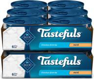 🐱 blue buffalo blue tastefuls chicken entree pate wet cat food - 3 oz (pack of 12) логотип