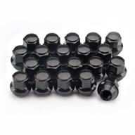 🔧 set of 20 black 12x1.5 lug nuts, 1.25 inch 3/4 (19mm) hex oem factory style large acorn seat lug nuts compatible with 2001-2019 escape, 2012-2018 focus, 2006-2019 fusion factory wheels логотип